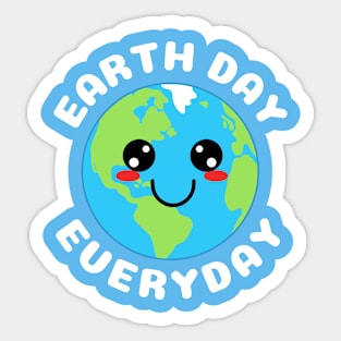 Cute Kawaii Planet Earth day Everyday Sticker